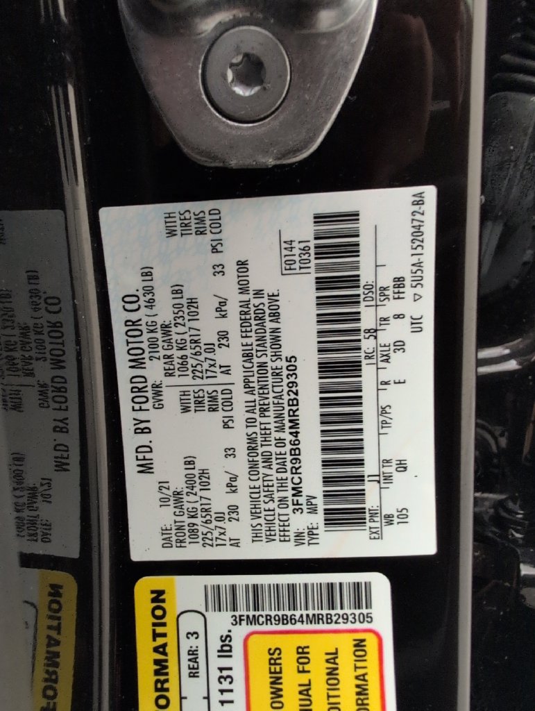 Certified 2021 Ford Bronco Sport Big Bend w/ Big Bend Package (96B) AWD/4WD image 42