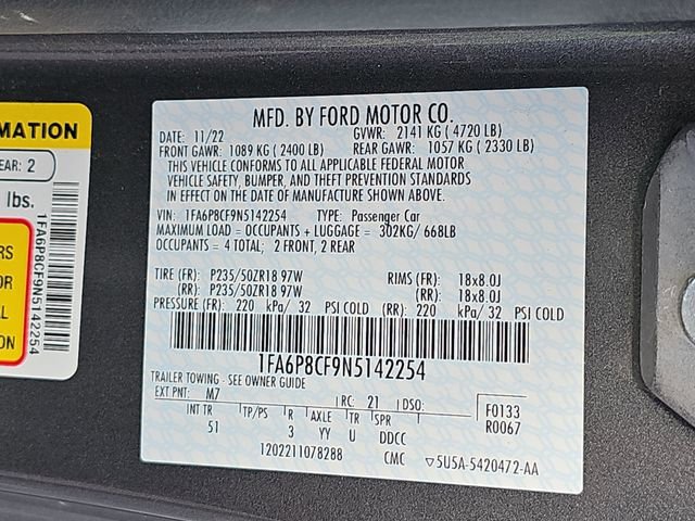Certified 2022 Ford Mustang GT Premium w/ Equipment Group 401A RWD image 35