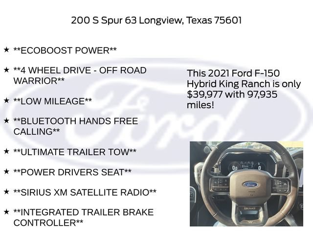 Certified 2021 Ford F150 King Ranch w/ Equipment Group 601A High AWD/4WD image 27