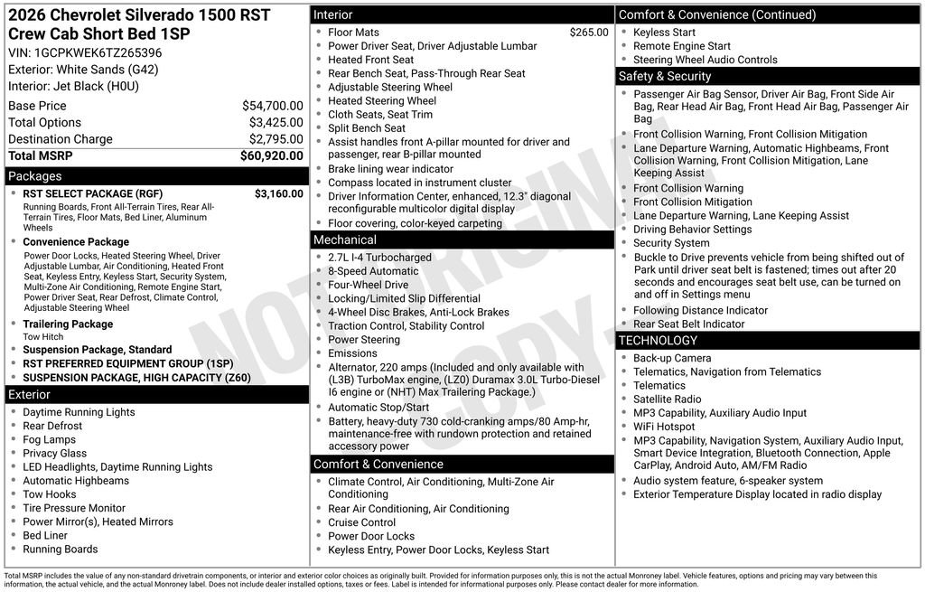 Used 2026 Chevrolet Silverado 1500 RST w/ RST Select Package AWD/4WD image 5