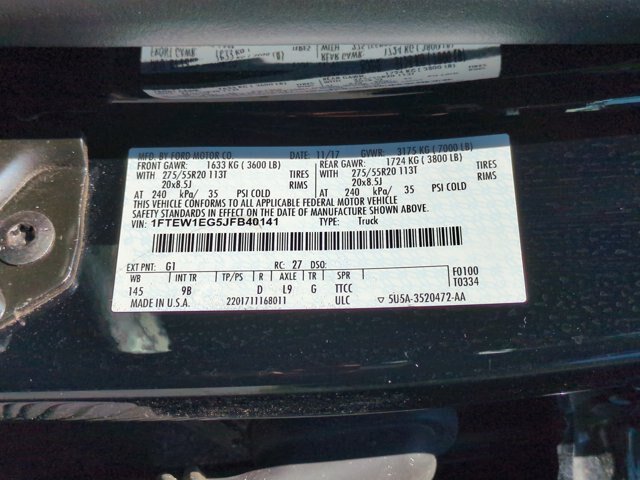 Certified 2018 Ford F150 Platinum w/ Equipment Group 701A Luxury AWD/4WD image 39