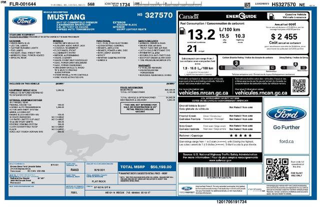Certified 2017 Ford Mustang GT Premium w/ Equipment Group 401A image 4