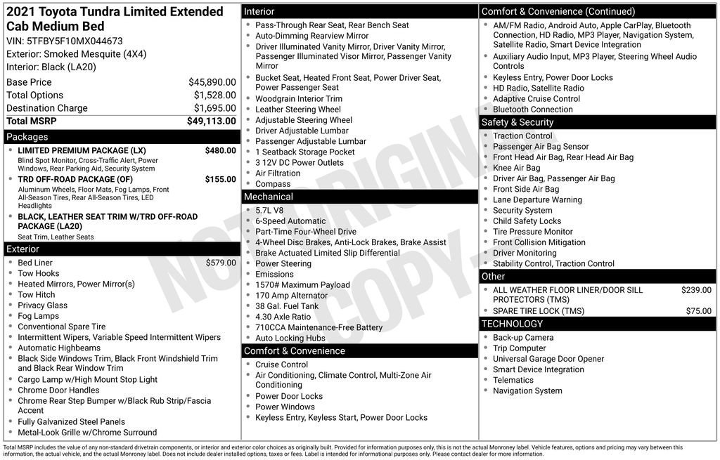 Used 2021 Toyota Tundra Limited w/ Limited Premium Package image 39