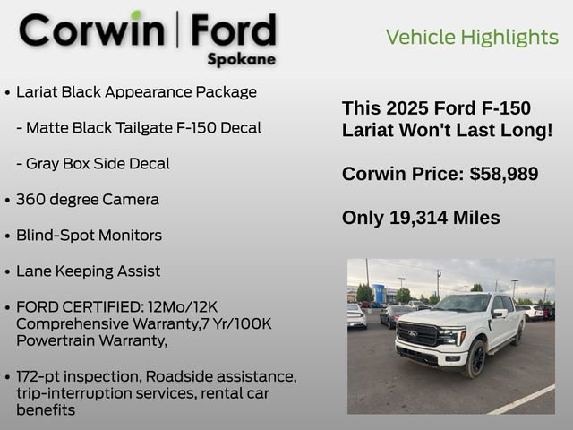Certified 2025 Ford F150 Lariat AWD/4WD image 12