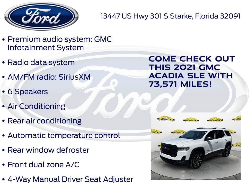 Used 2021 GMC Acadia SLE w/ Driver Convenience Package FWD image 25
