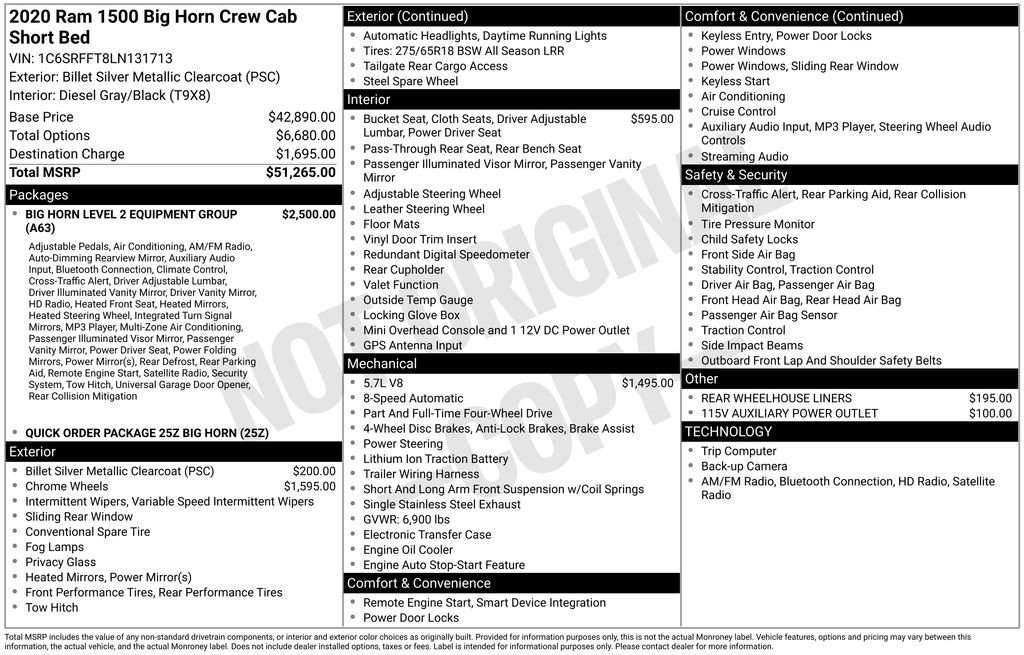 Used 2020 RAM 1500 Big Horn image 10
