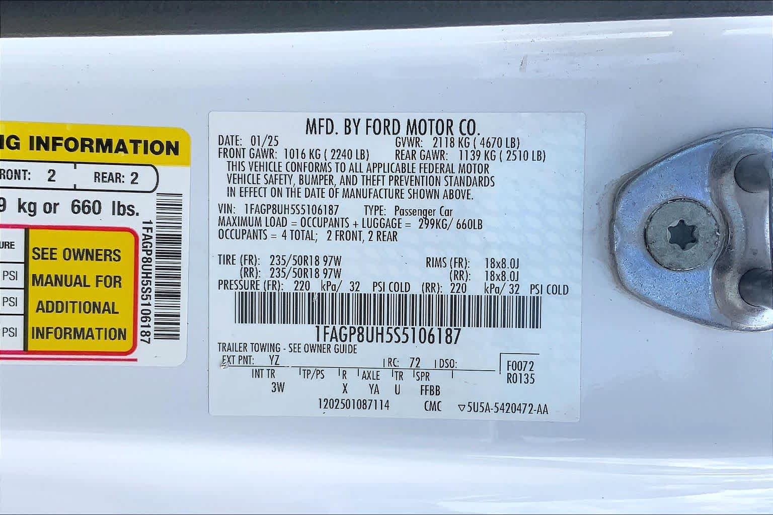 Certified 2025 Ford Mustang Premium RWD image 36