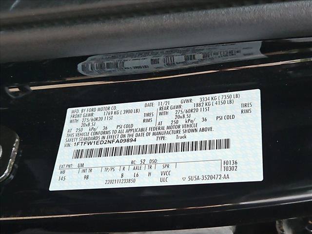 Certified 2022 Ford F150 Platinum w/ Equipment Group 701A High AWD/4WD image 21