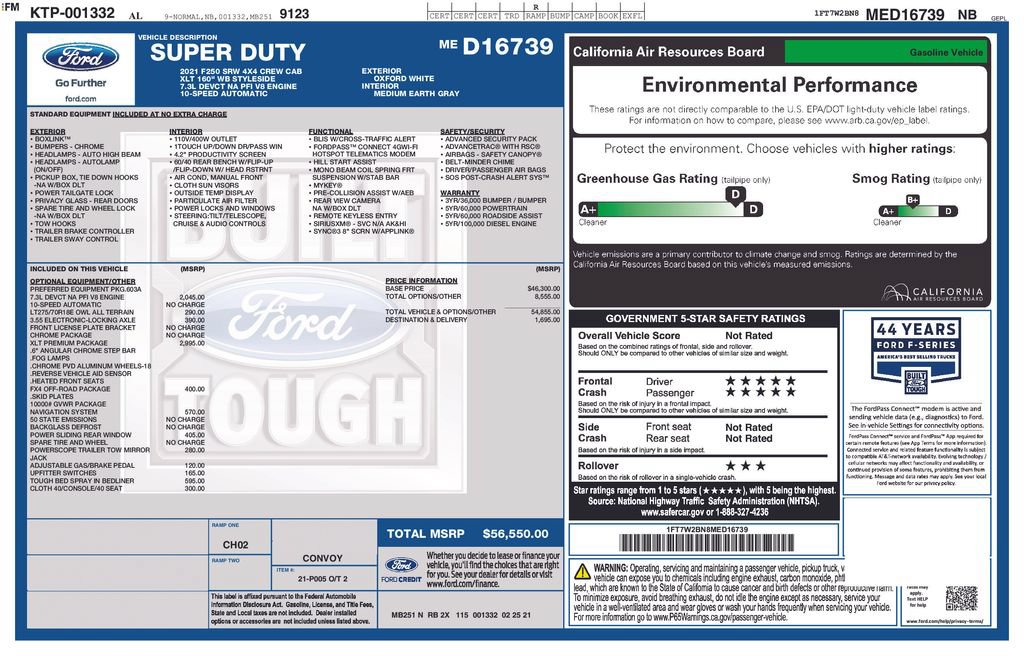 Certified 2021 Ford F250 XLT w/ XLT Premium Package AWD/4WD image 7