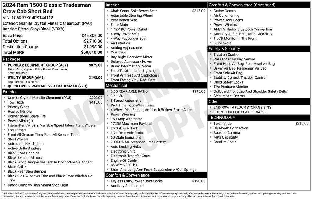 Used 2024 RAM 1500 Tradesman w/ Popular Equipment Group AWD/4WD image 38