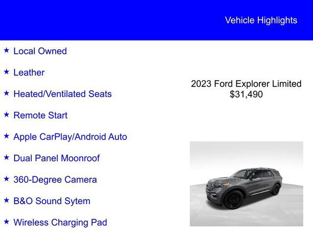Certified 2023 Ford Explorer Limited w/ Limited Technology Package image 6