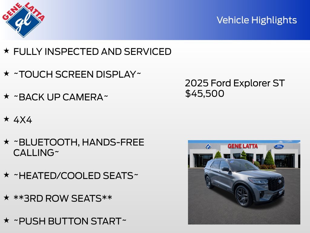 Certified 2025 Ford Explorer ST AWD/4WD image 34