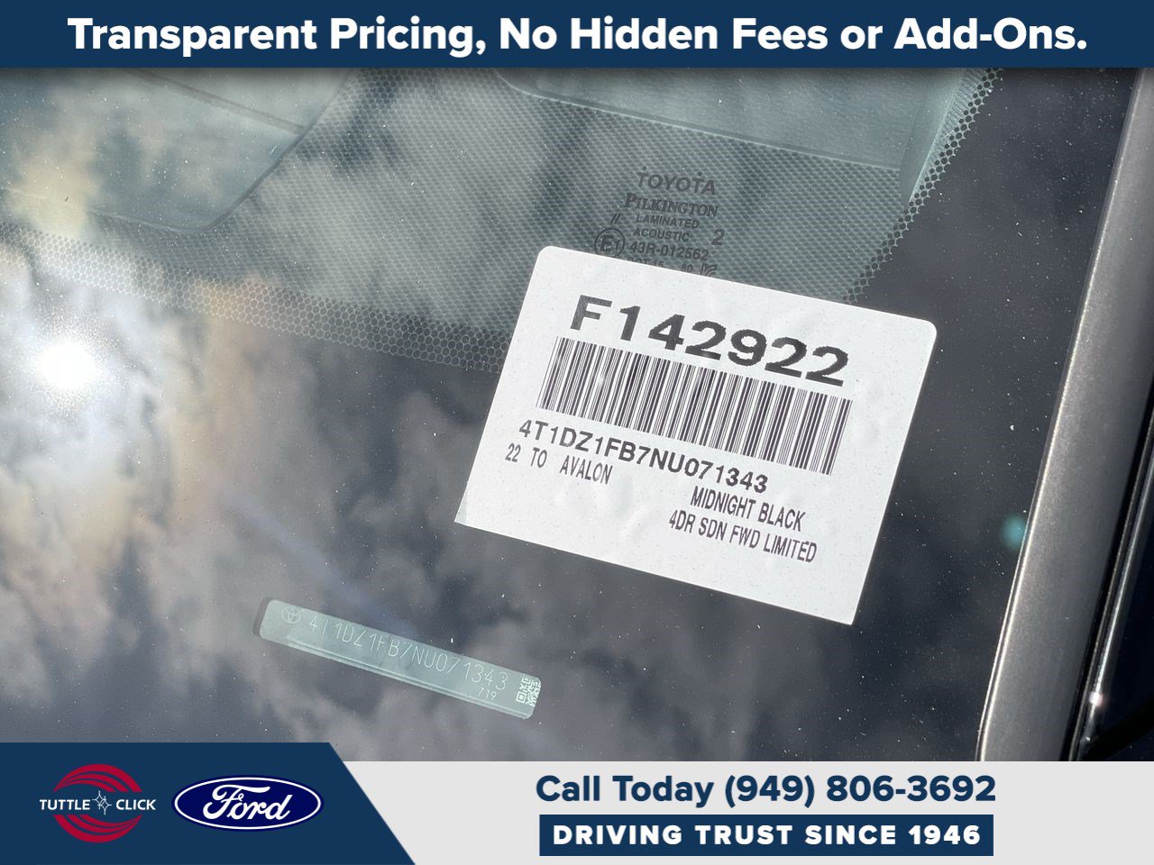 Used 2022 Toyota Avalon Limited w/ Advanced Safety Package FWD image 31
