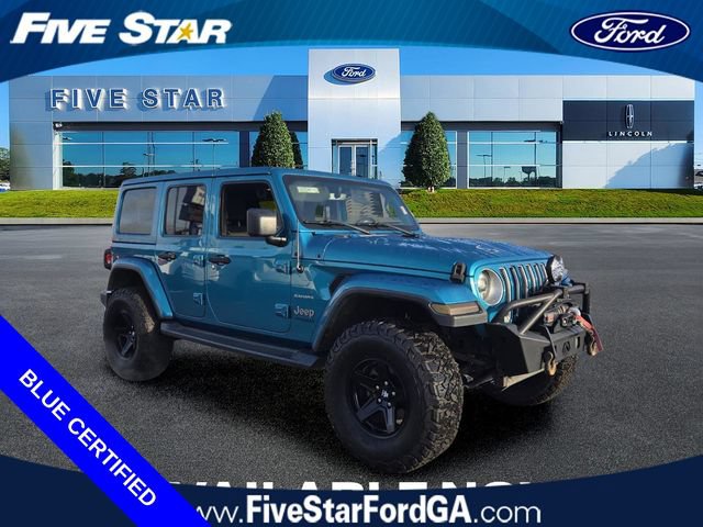 Used 2020 Jeep Wrangler Unlimited Sahara w/ Uconnect 4C Nav & Sound Group AWD/4WD image 1