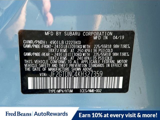 Used 2019 Subaru Crosstrek Hybrid w/ Moonroof Package w/Navigation image 35