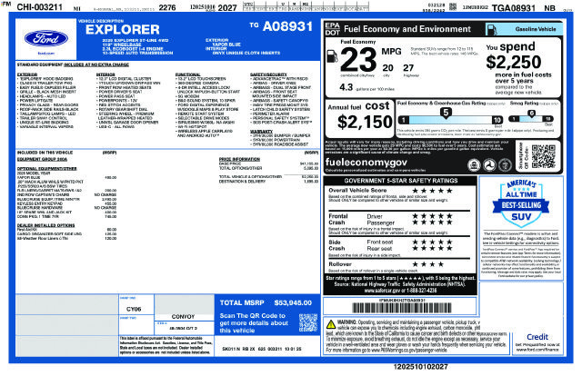 Certified 2026 Ford Explorer ST-Line AWD/4WD image 3