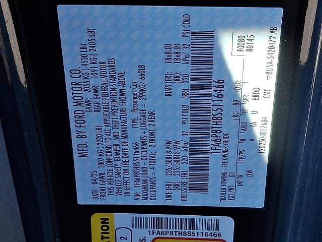 Certified 2025 Ford Mustang Coupe RWD image 26
