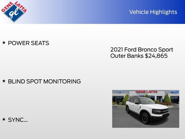 Certified 2021 Ford Bronco Sport Outer Banks image 30
