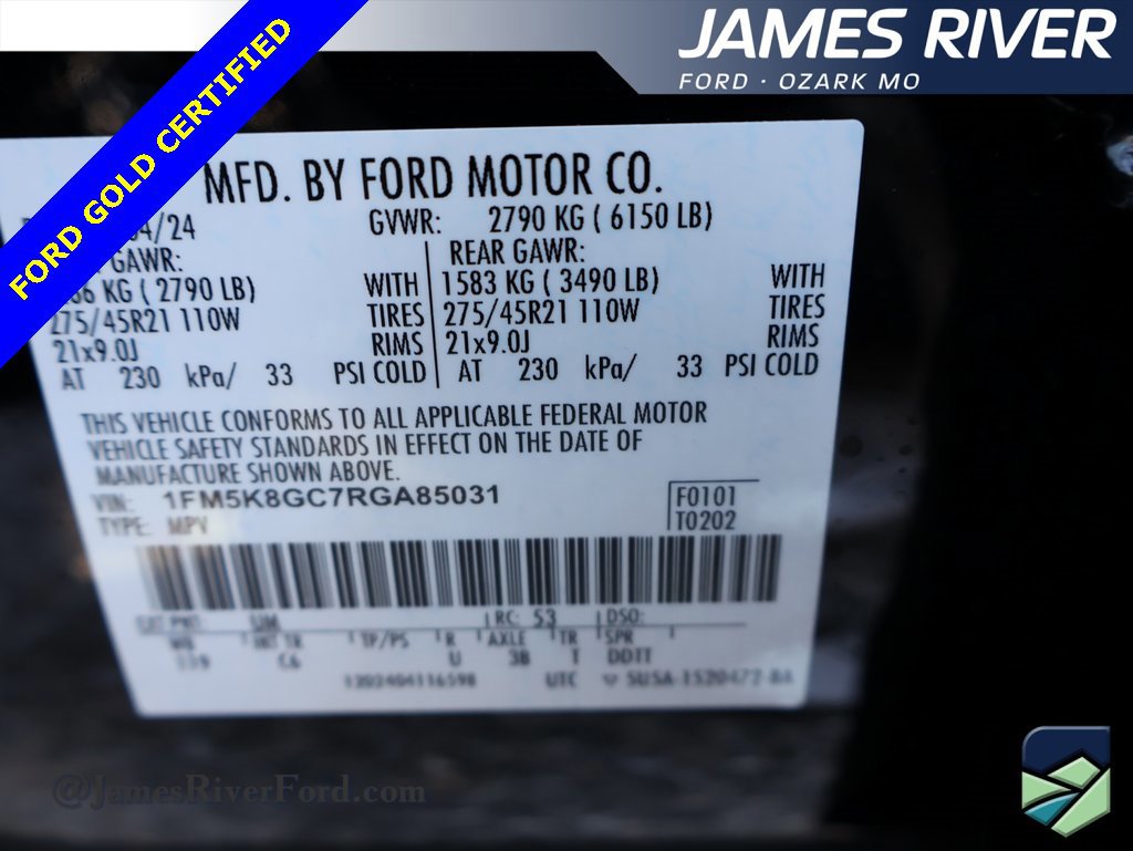 Certified 2024 Ford Explorer ST w/ Equipment Group 401A image 43