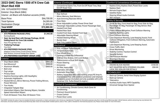 Used 2023 GMC Sierra 1500 AT4 w/ AT4 Premium Package AWD/4WD image 2