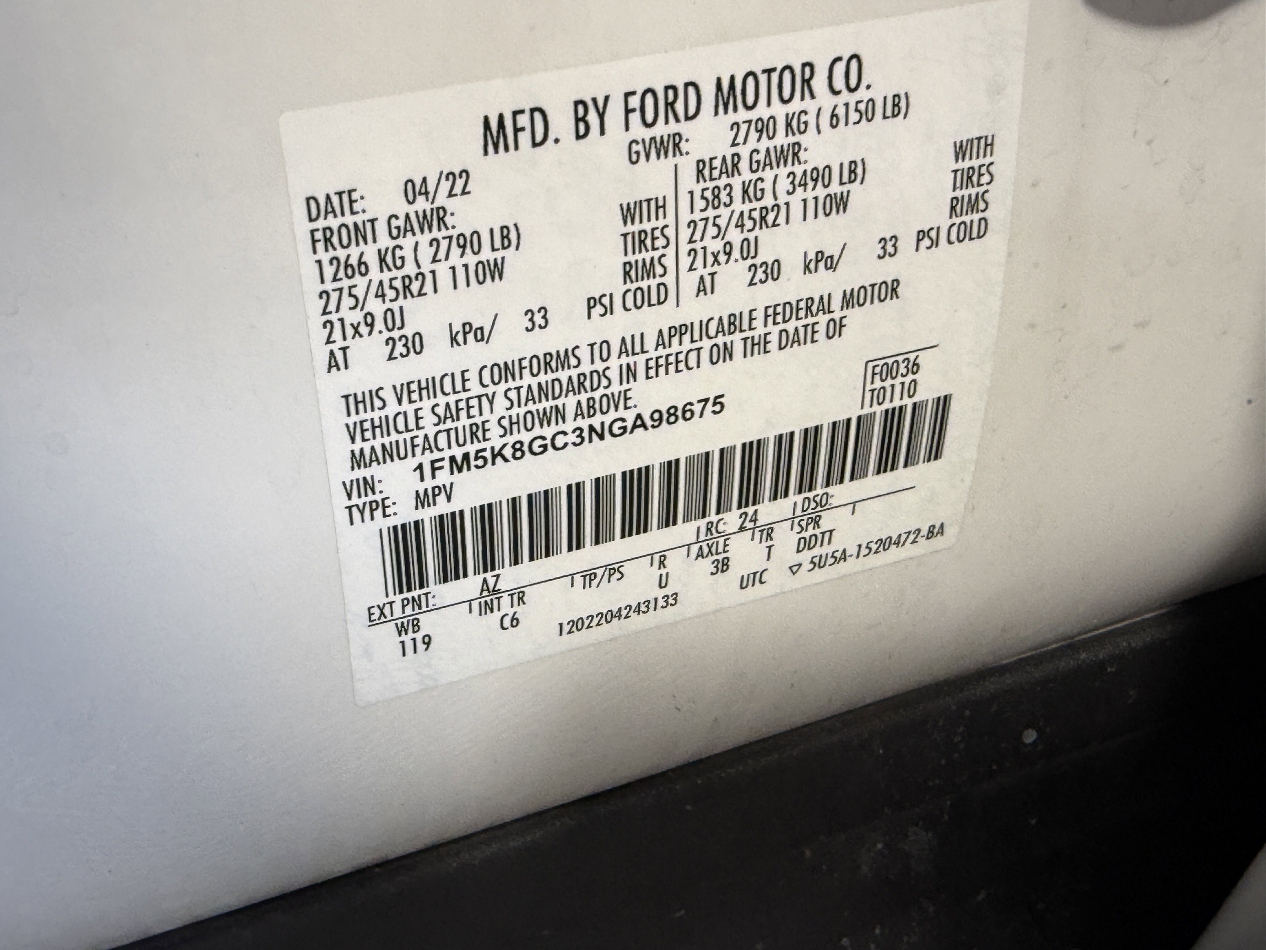 Certified 2022 Ford Explorer ST w/ Equipment Group 401A image 30