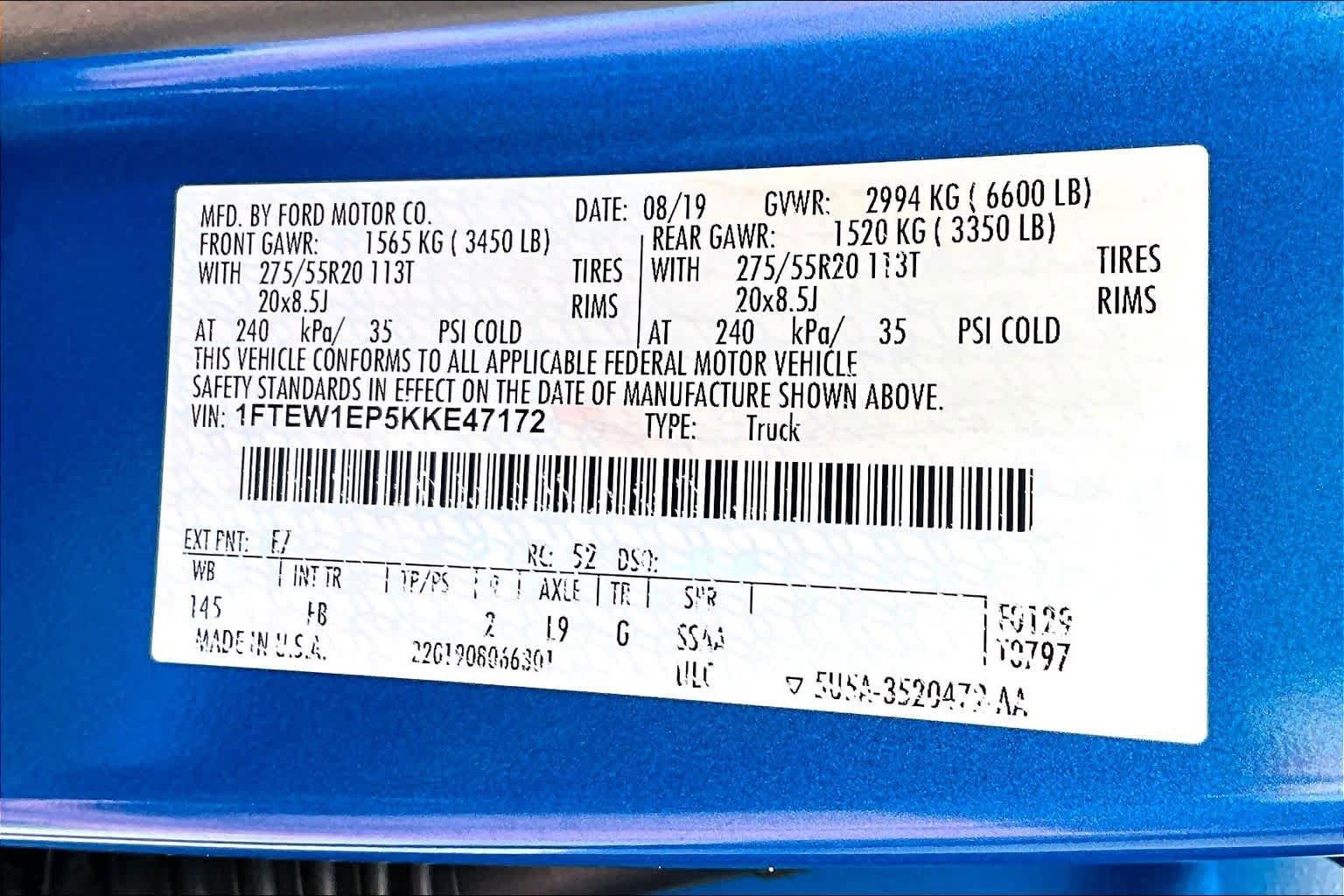 Certified 2019 Ford F150 XLT w/ Equipment Group 302A Luxury AWD/4WD image 36