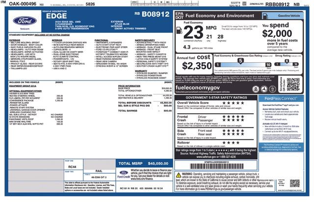 Certified 2024 Ford Edge SEL w/ Convenience Package AWD/4WD image 37