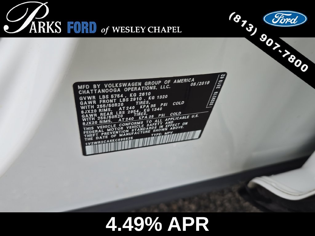 Used 2019 Volkswagen Atlas SE w/ Panoramic Sunroof Package FWD image 36