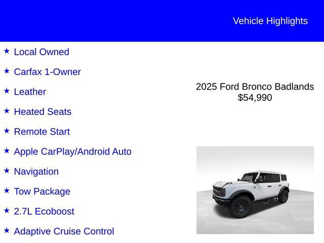 Certified 2025 Ford Bronco Badlands AWD/4WD image 3