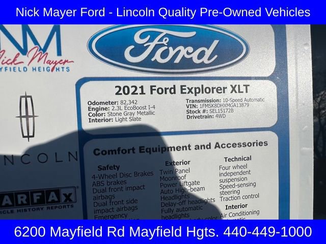 Certified 2021 Ford Explorer XLT w/ Equipment Group 202A image 35