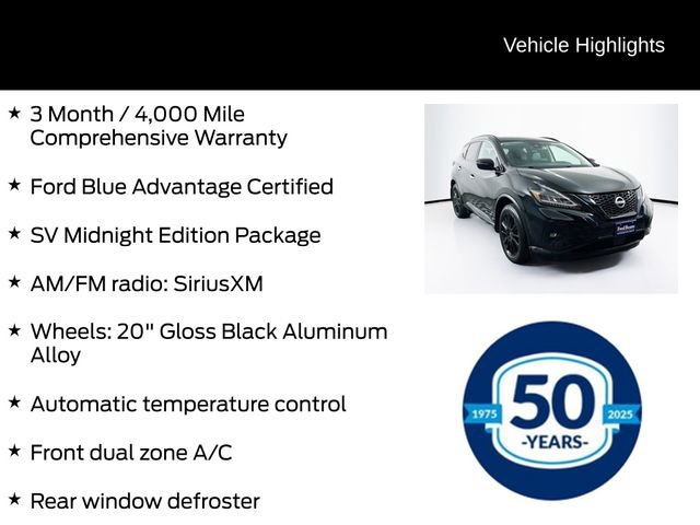 Used 2024 Nissan Murano SV w/ SV Midnight Edition Package image 6