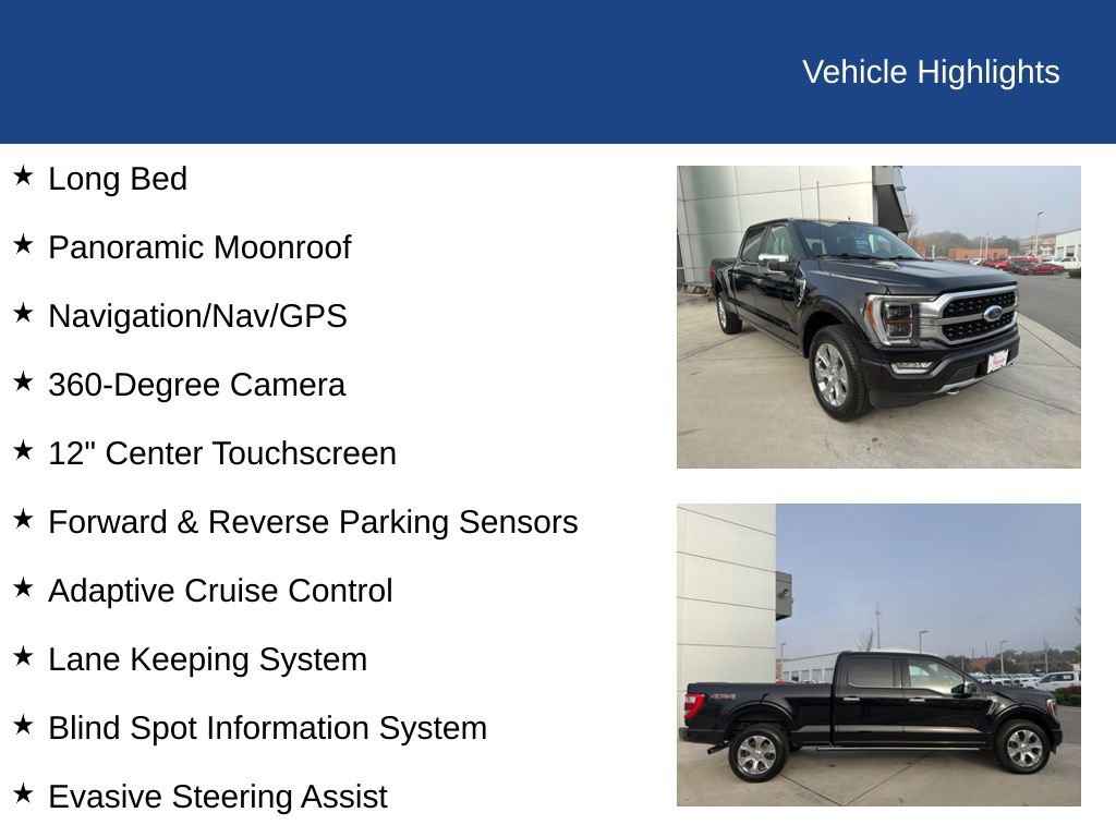 Certified 2023 Ford F150 Platinum w/ Equipment Group 701A High image 27