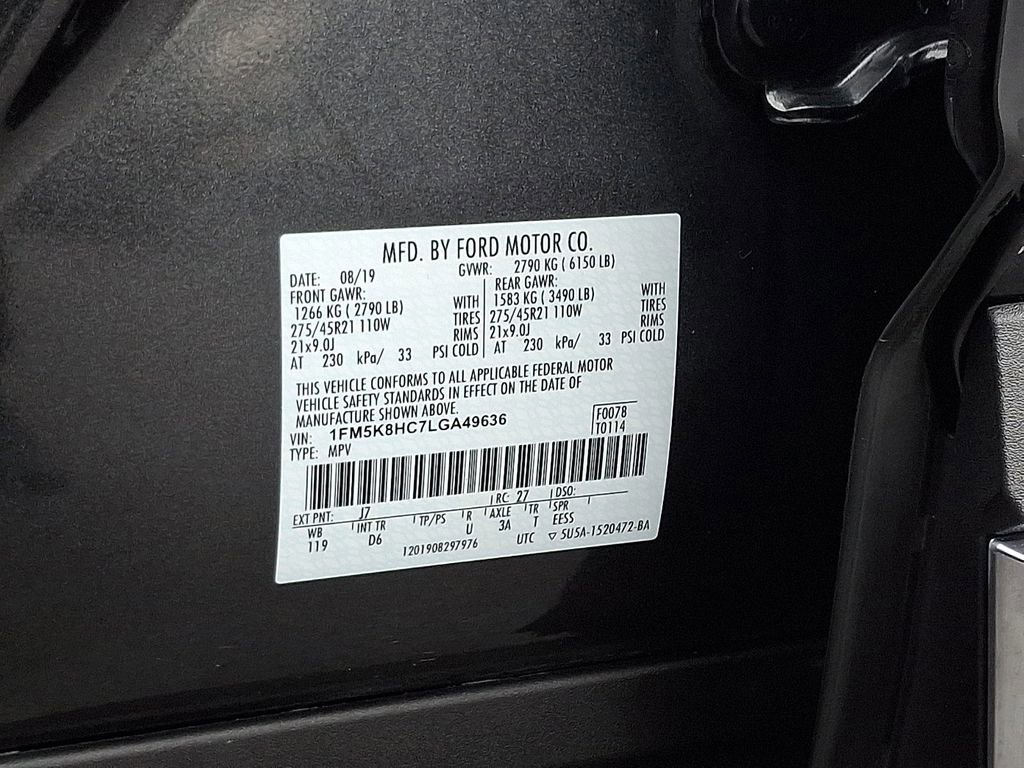 Certified 2020 Ford Explorer Platinum w/ Premium Technology Package image 31