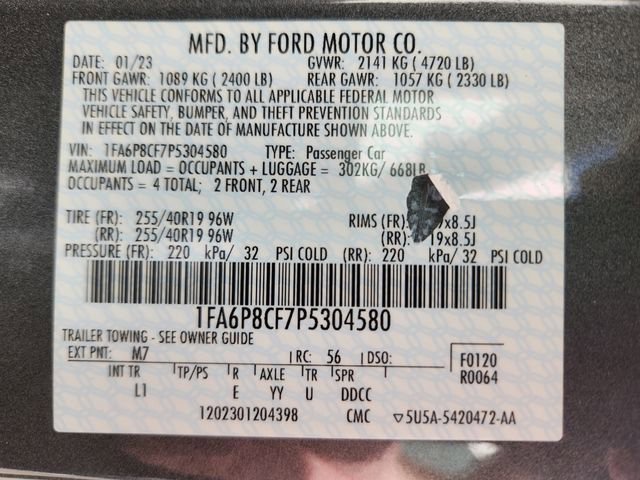 Certified 2023 Ford Mustang GT Premium w/ Equipment Group 401A image 28