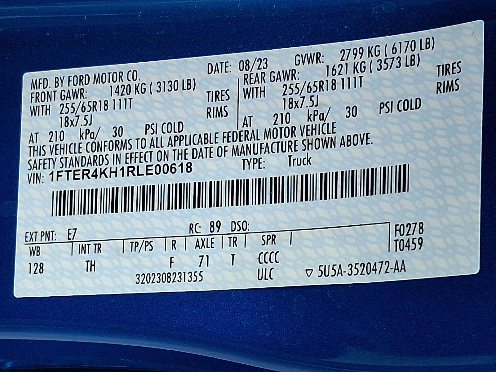 Certified 2024 Ford Ranger Lariat w/ Advanced Towing Package image 29