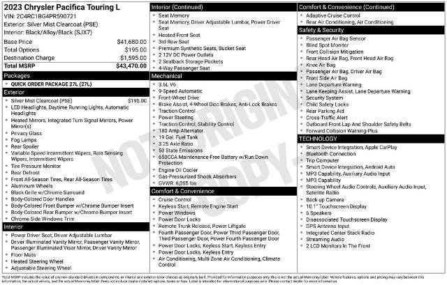 Used 2023 Chrysler Pacifica Touring-L FWD image 2