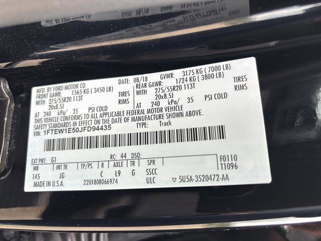 Certified 2018 Ford F150 XL w/ Equipment Group 101A Mid AWD/4WD image 21