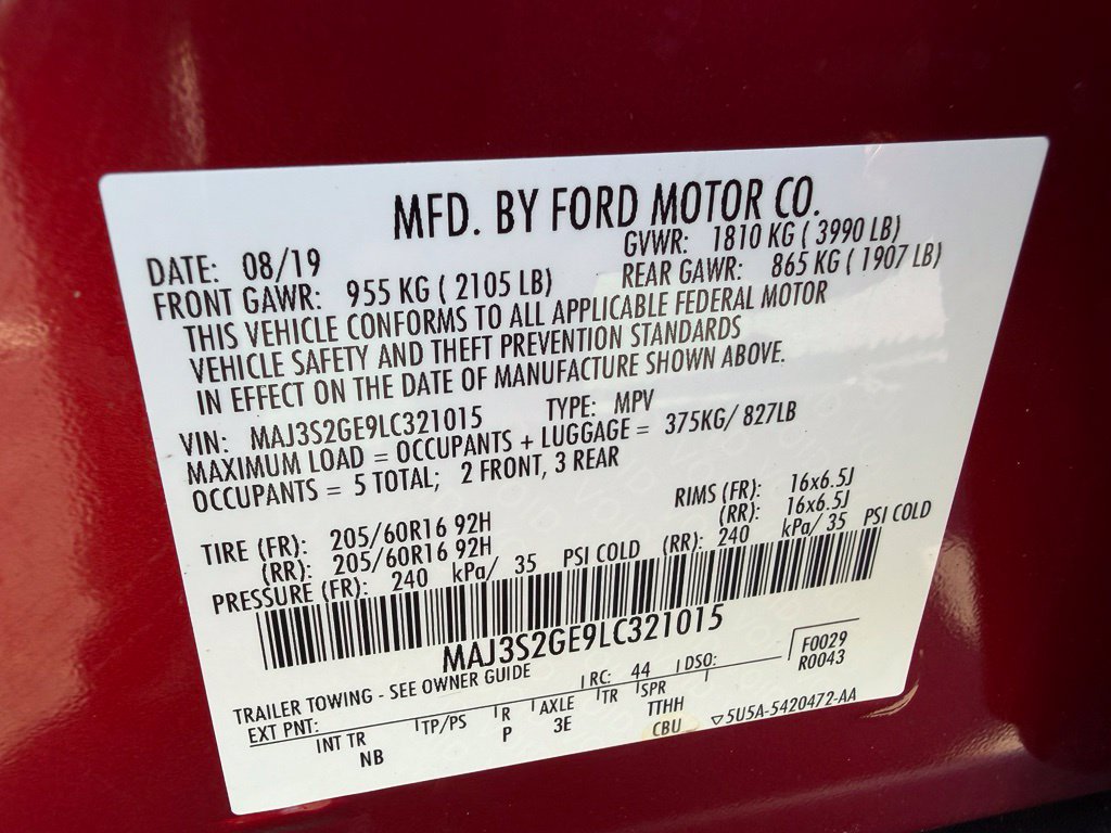 Certified 2020 Ford EcoSport SE FWD image 38