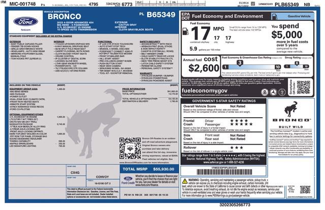 Certified 2023 Ford Bronco Big Bend w/ Sasquatch Package image 34