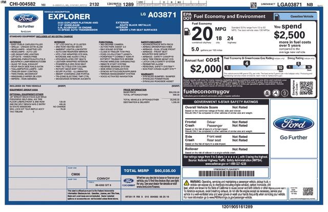 Certified 2020 Ford Explorer Platinum AWD/4WD image 40