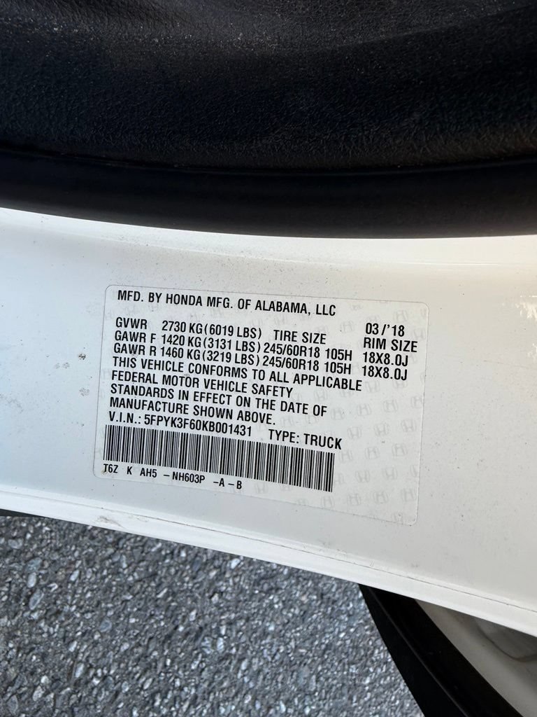 Used 2019 Honda Ridgeline RTL-T image 6