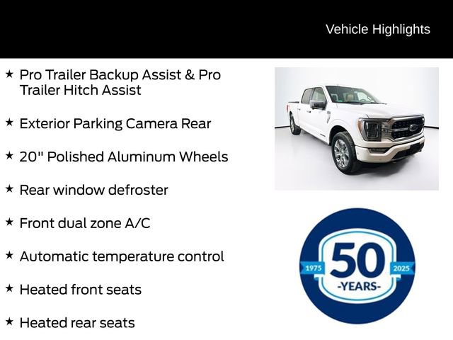 Certified 2023 Ford F150 Platinum w/ Equipment Group 701A High image 16