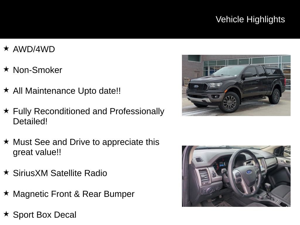 Certified 2019 Ford Ranger XLT w/ Equipment Group 301A Mid image 21