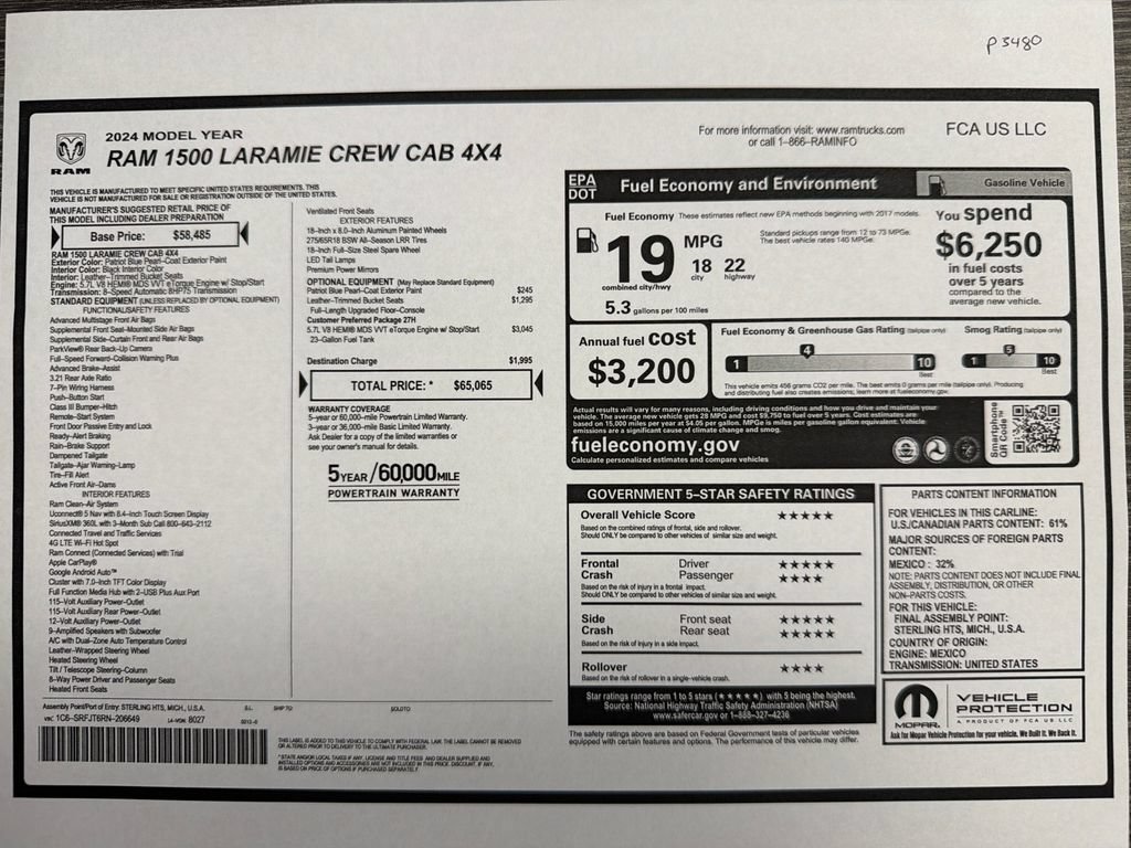 Used 2024 RAM 1500 Laramie AWD/4WD image 31