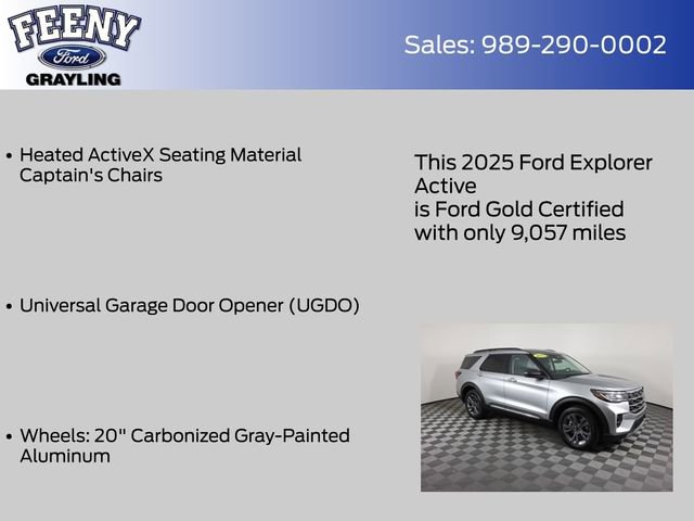 Certified 2025 Ford Explorer Active w/ Active Comfort Package AWD/4WD image 16