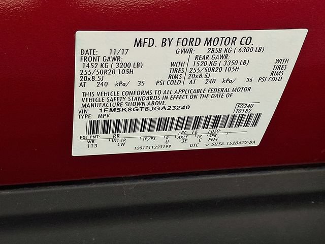Certified 2018 Ford Explorer Sport w/ Equipment Group 401A AWD/4WD image 28