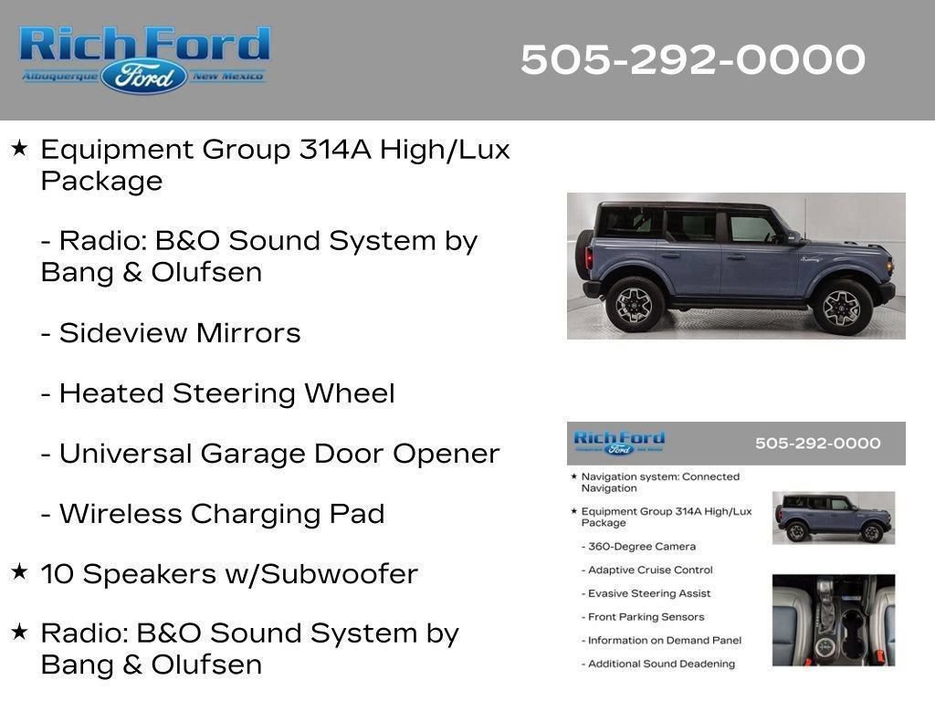 Certified 2024 Ford Bronco Outer Banks AWD/4WD image 74
