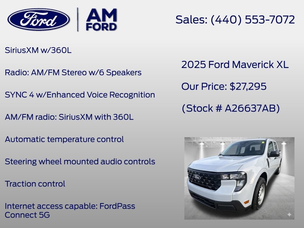 Certified 2025 Ford Maverick XL w/ 4K Tow Package AWD/4WD image 7