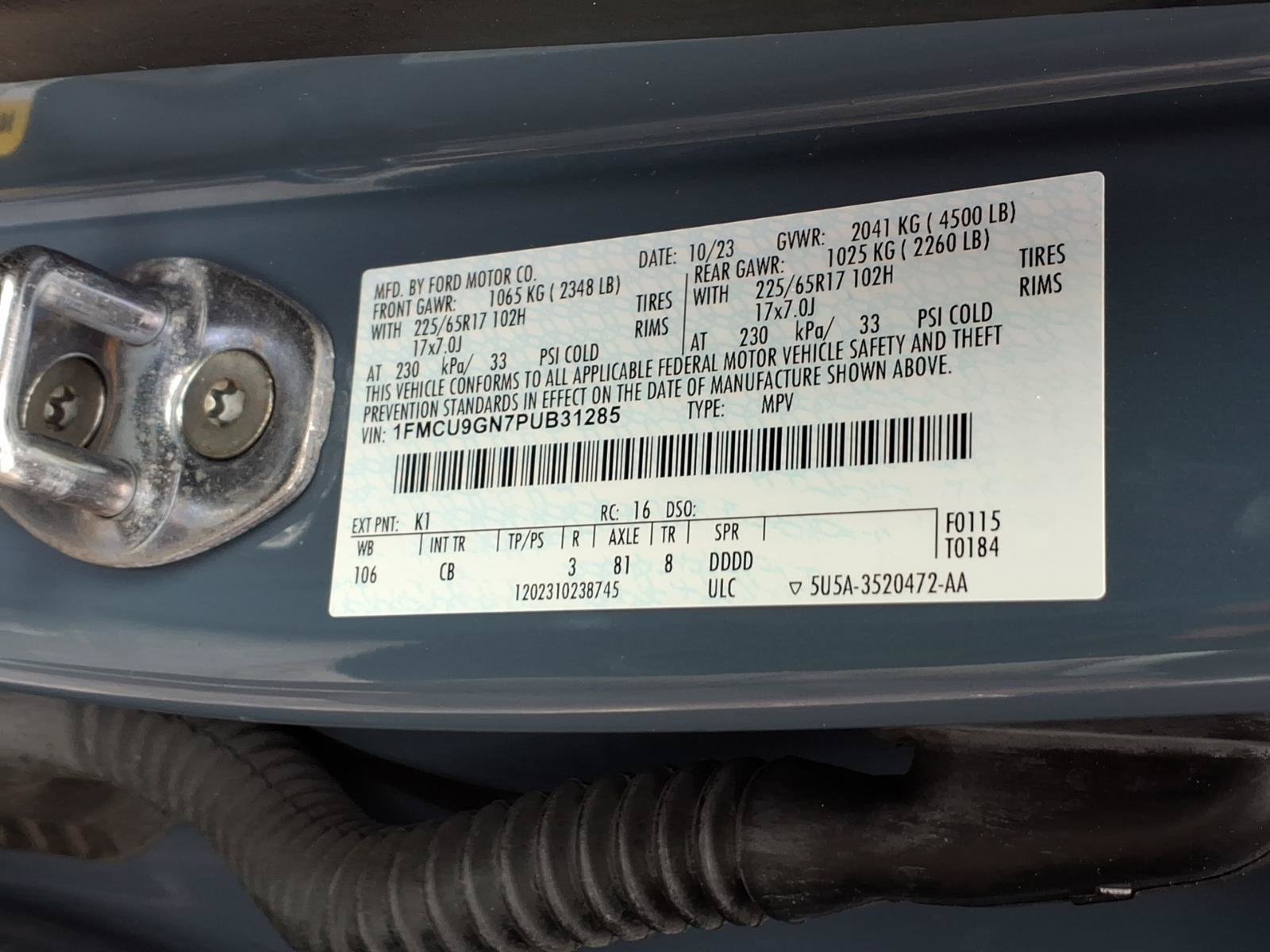 Certified 2023 Ford Escape Active AWD/4WD image 30