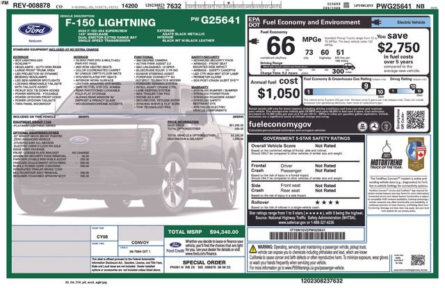 Certified 2023 Ford F150 Lightning Platinum AWD/4WD image 6